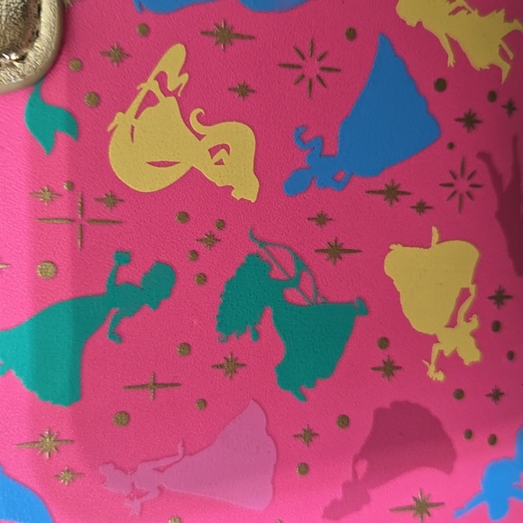 Disney Princess Girls Pink Gold Pastel Crossbody Purse Excellent Condition - Picture 8 of 8